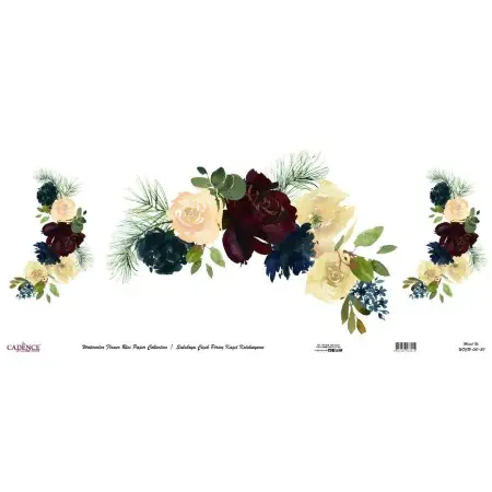 Model WFCR010 Watercolor Flower Rice Paper Collection 60x140