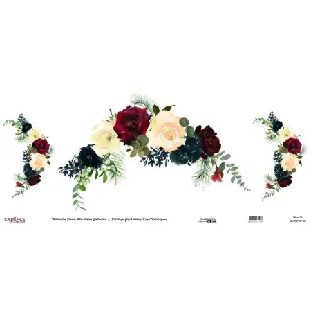 Model WFCR011 Watercolor Flower Rice Paper Collection 60x140