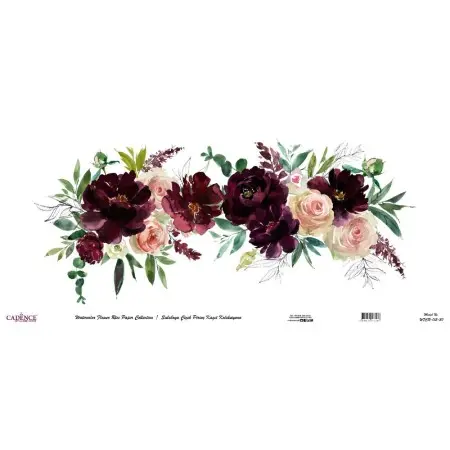 Model WFCR012 Watercolor Flower Rice Paper Collection 30x68