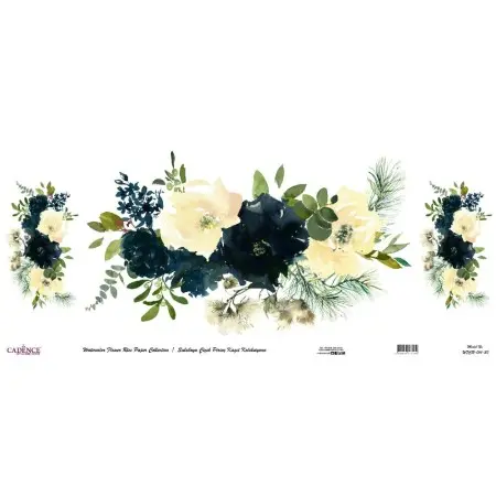 Model WFCR014 Watercolor Flower Rice Paper Collection 60x140