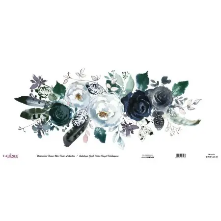 Model WFCR015 Watercolor Flower Rice Paper Collection 60x140