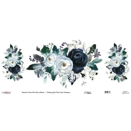 Model WFCR016 Watercolor Flower Rice Paper Collection 60x140