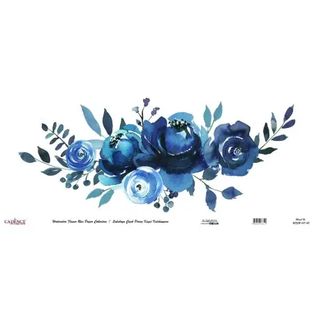 Model WFCR017 Watercolor Flower Rice Paper Collection 30x68