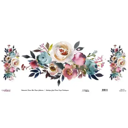 Model WFCR019 Watercolor Flower Rice Paper Collection 60x140