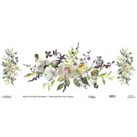 Model WFCR020 Watercolor Flower Rice Paper Collection 60x140