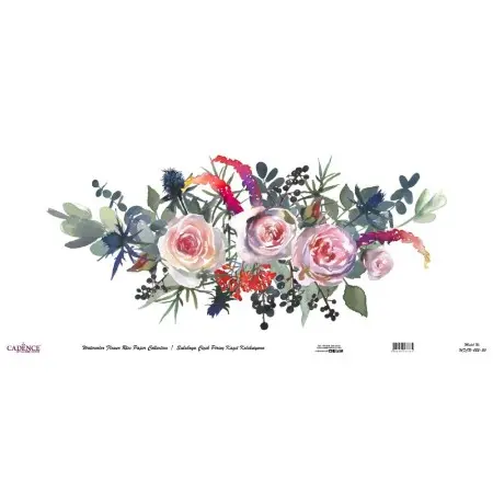 Model WFCR022 Watercolor Flower Rice Paper Collection 60x140