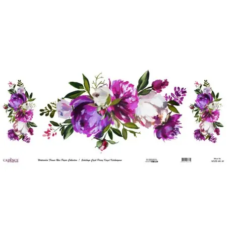 Model WFCR024 Watercolor Flower Rice Paper Collection 60x140