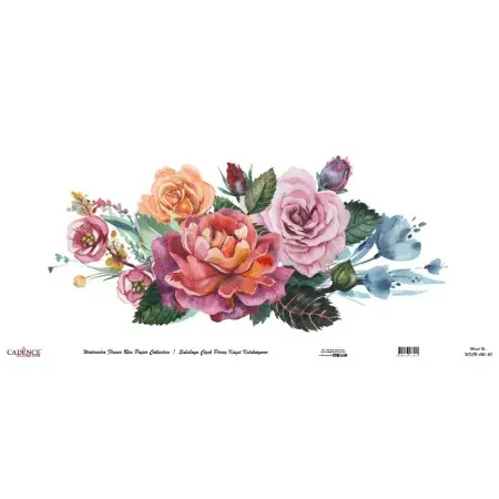 Model WFCR026 Watercolor Flower Rice Paper Collection 90x214