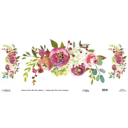 Model WFCR027 Watercolor Flower Rice Paper Collection 90x214