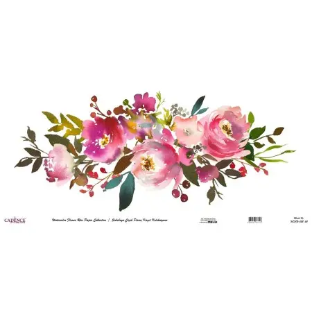 Model WFCR028 Watercolor Flower Rice Paper Collection 30x68