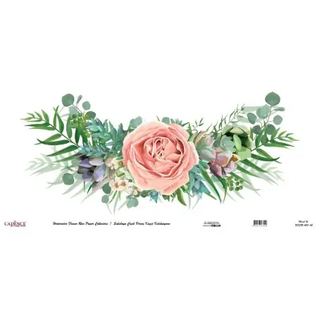 Model WFCR030 Watercolor Flower Rice Paper Collection 60x140