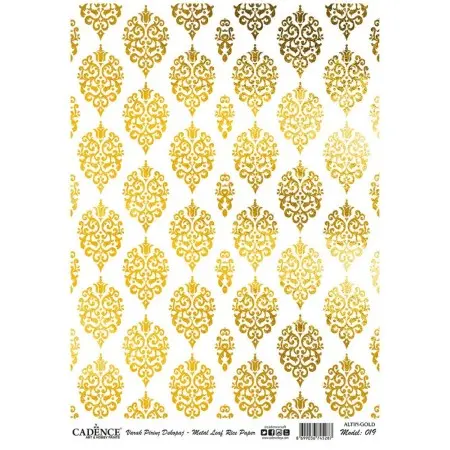 Model 19 Gold Leaf Brass Decoupage