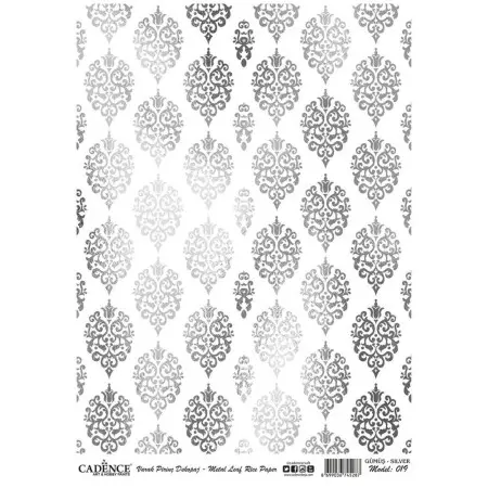 Model 19 Silver Leaf Brass Decoupage
