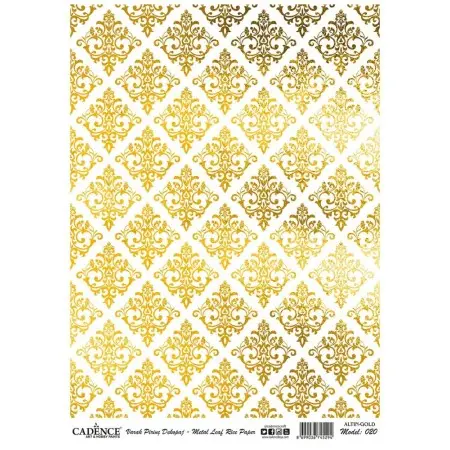 Model 20 Gold Leaf Brass Decoupage