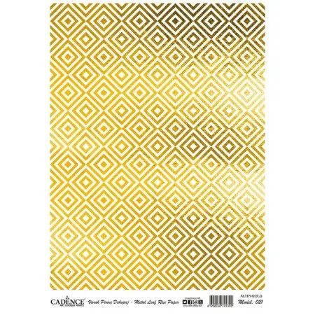 Model 21 Gold Following Rice Decopage