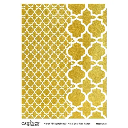 Model 26 Gold Leaf Brass Decoupage