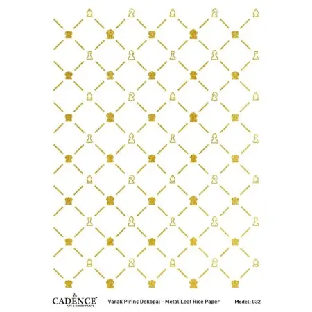 Model 32 Gold Leaf Brass Decoupage