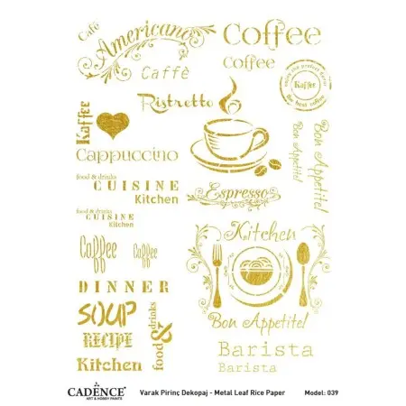 Model 39 Gold Leaf Brass Decoupage