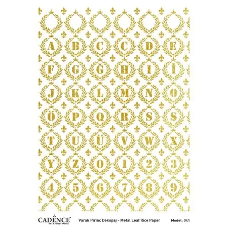 Model 41 Gold Leaf Brass Decoupage