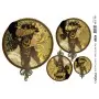 Patterned Leaf Brass Decoupage Model 02 Silver
