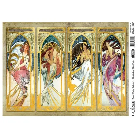 Patterned Leaf Brass Decoupage Model 03 Gold