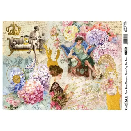 Patterned Leaf Brass Decoupage Model 05 Silver