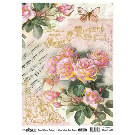 Patterned Leaf Brass Decoupage Model 06 Gold