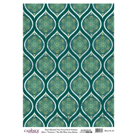 Patterned Leaf Brass Decoupage Model 22 Gold