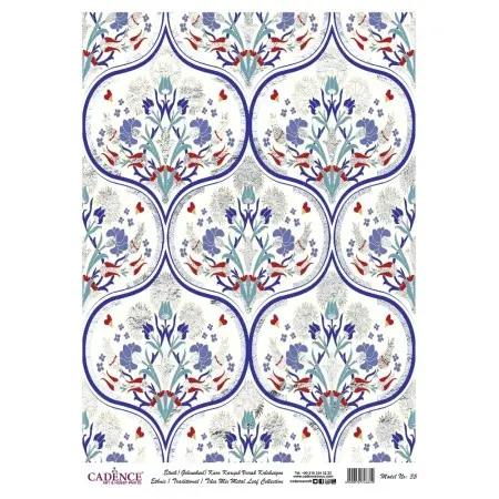 Patterned Leaf Brass Decoupage Model 35 Gold