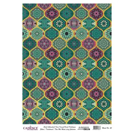 Patterned Leaf Brass Decoupage Model 20 Silver