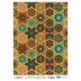 Patterned leaf rice decoPaj model 23 gold