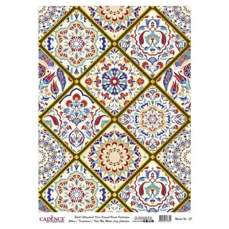 Patterned Leaf Brass Decoupage Model 38 Gold