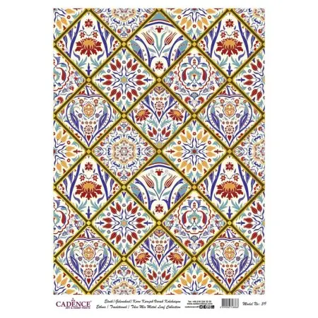Patterned Leaf Brass Decoupage Model 39 Silver