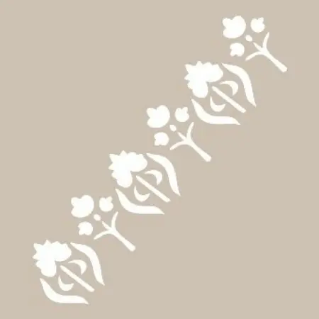 K124 6x20 Border Model Stencil