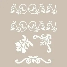 Yaprak Bordür Model AS410 A4 Stencil