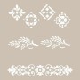 Flower Border Model AS413 A4 Stencil