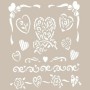 Heart Flower Model AS424 A4 Stencil