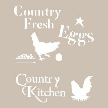 Chicken Egg Model AS428 A4 Stencil