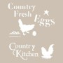 Chicken Egg Model AS428 A4 Stencil