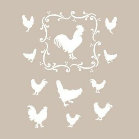 Chicken Model AS429 A4 Stencil
