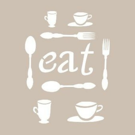 Fork Spoon Model AS432 A4 Stencil