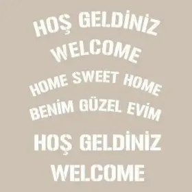 Hoş Geldiniz Model AS442 A4 Stencil