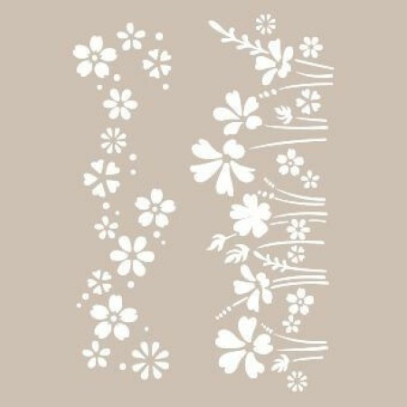 Flower Model AS447 A4 Stencil