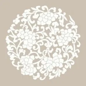 Çiçek Mandala Model AS452 A4 Stencil