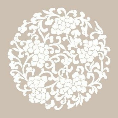 Çiçek Mandala Model AS452 A4 Stencil