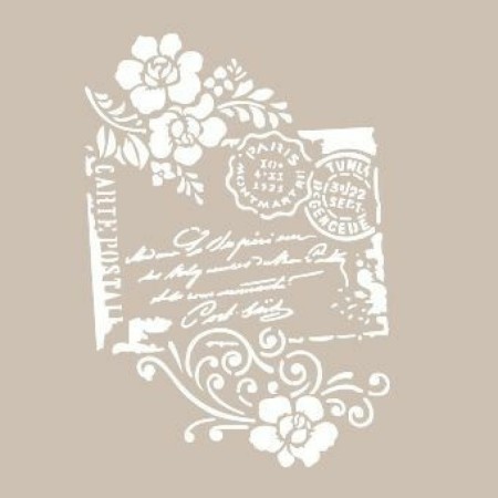 Floral Envelope Model AS464 A4 Stencil