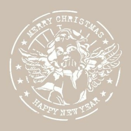 New Year Model AS476 A4 Stencil
