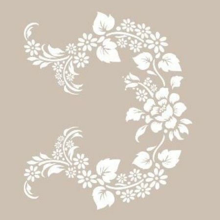 Flower Model AS480 A4 Stencil