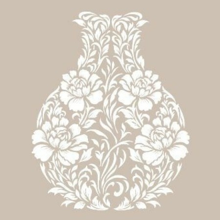 Flower Vase Model AS481 A4 Stencil