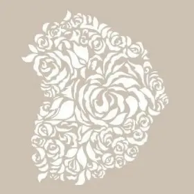 Gül Kalp Model AS484 A4 Stencil